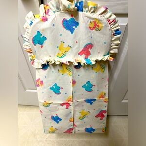 Diaper caddie (hand sewn) jungle animal fabric